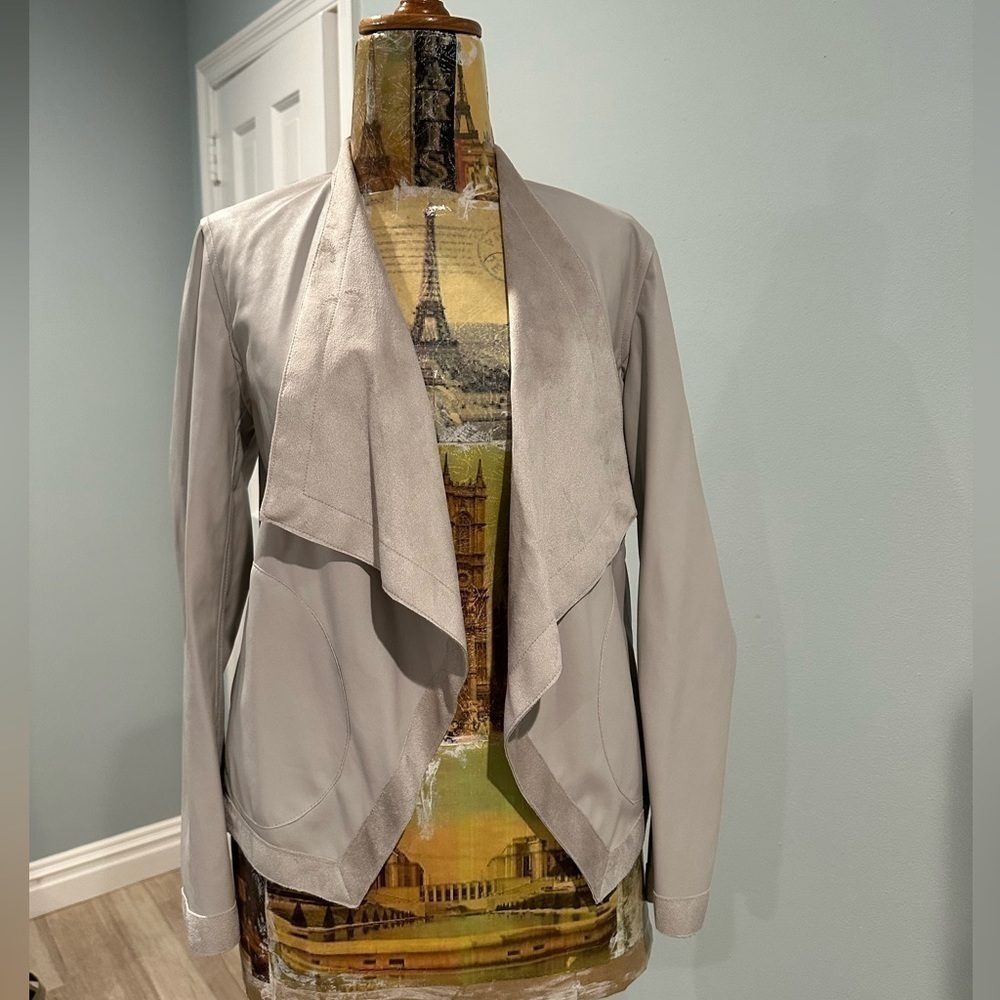BB Dakota Teagan Reversible Faux Leather & Faux Suede Jacket NWT gray